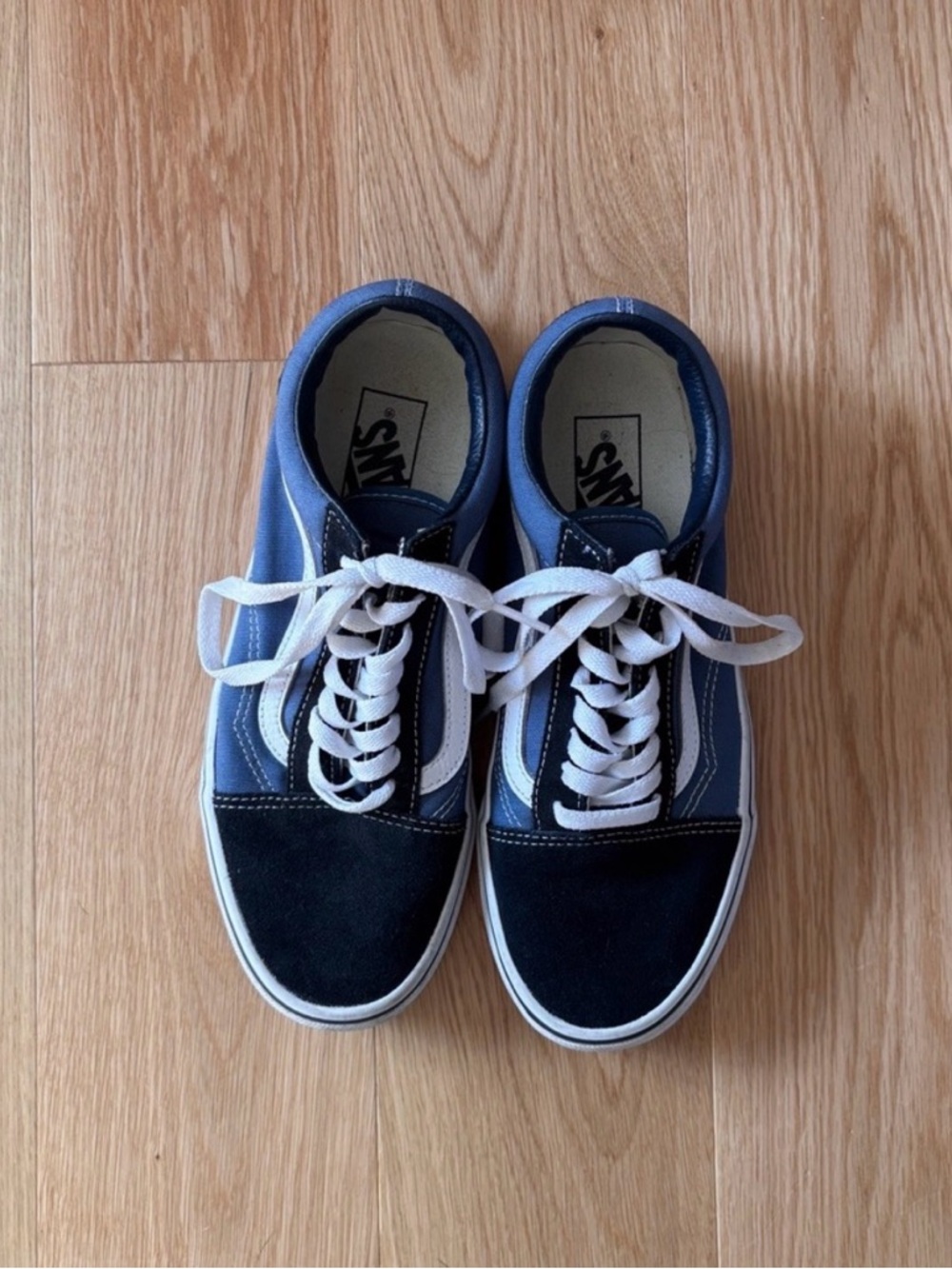 Vans Old Skool Low-Top Sneakers in Navy, Black and White